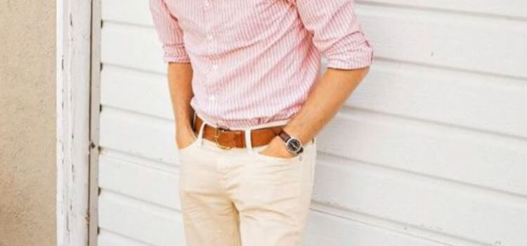 Brown Belt Khaki Pants