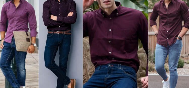 Purple Shirt with Blue Jeans