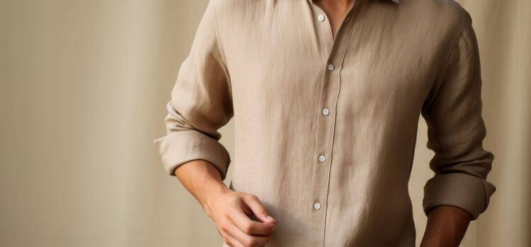 Khaki Button-Down Shirt