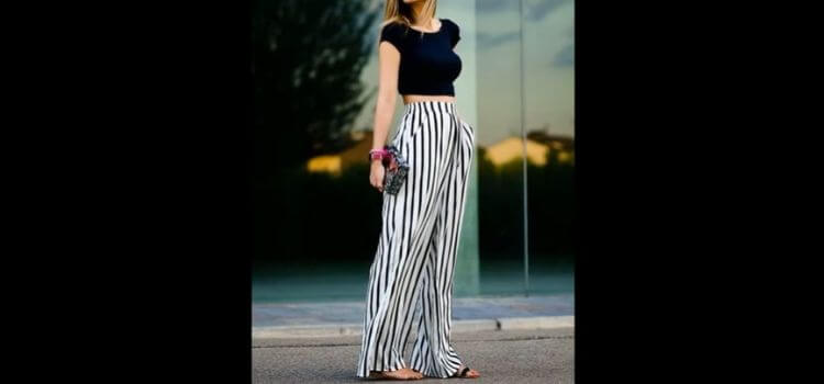 Wear A Crop Top With Your Striped Trousers