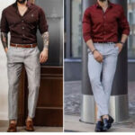 what color belt with grey pants