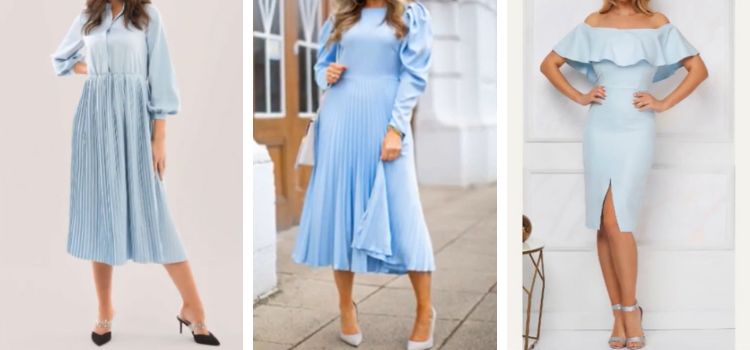 what shoes to wear with light blue dress