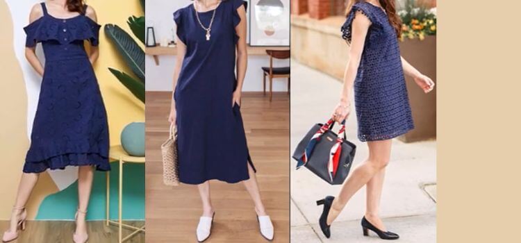 Neutral Shoe Colors for Blue Dresses