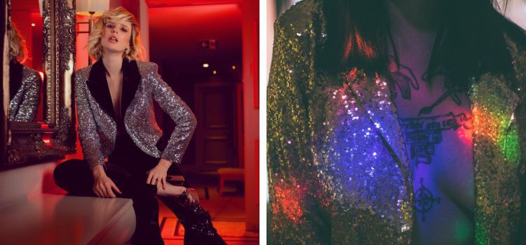 How to Wear a Sequin Bomber Jacket 