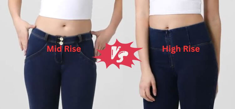 Mid Rise vs High Rise Jeans Women's